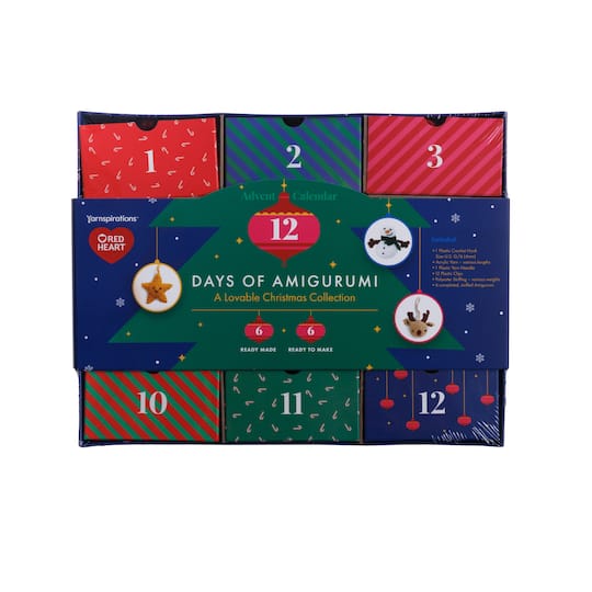Red Heart® 12 Days of Amigurumi Christmas Advent Calendar Yarn Kit